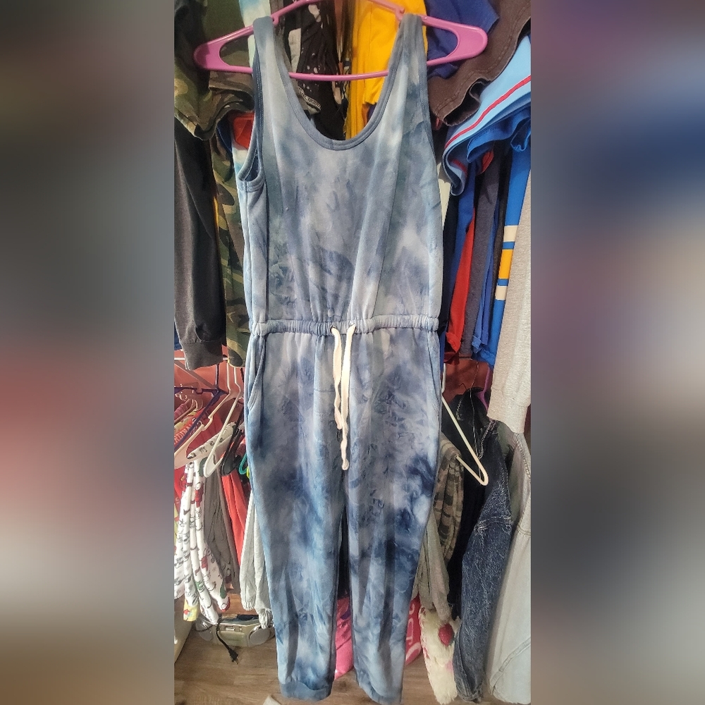 Le Lis Blue Tie-Dye Romper